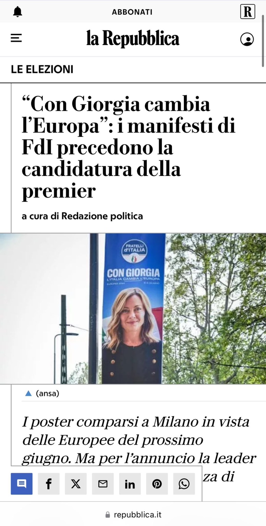 Giorgia Meloni - Fratelli D'Italia